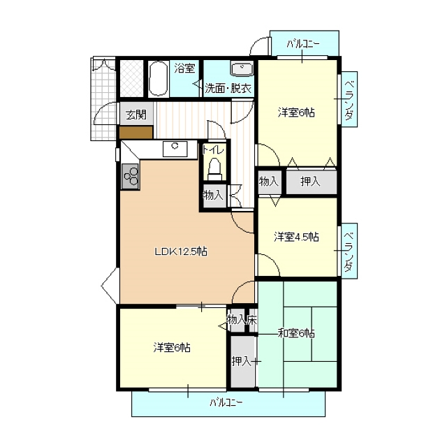 a074　ロイヤルマンション萩（御許町）間取図