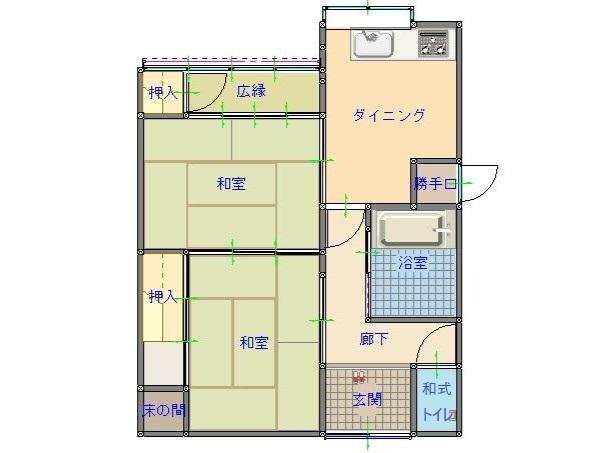 132　小川貸家（塩屋町）間取図